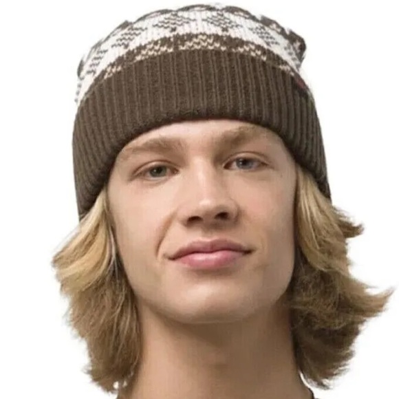 Vans MN VANS Jucti Brown Ornament Beanie Skateboarding Hat Women Men - Picture 12 of 16